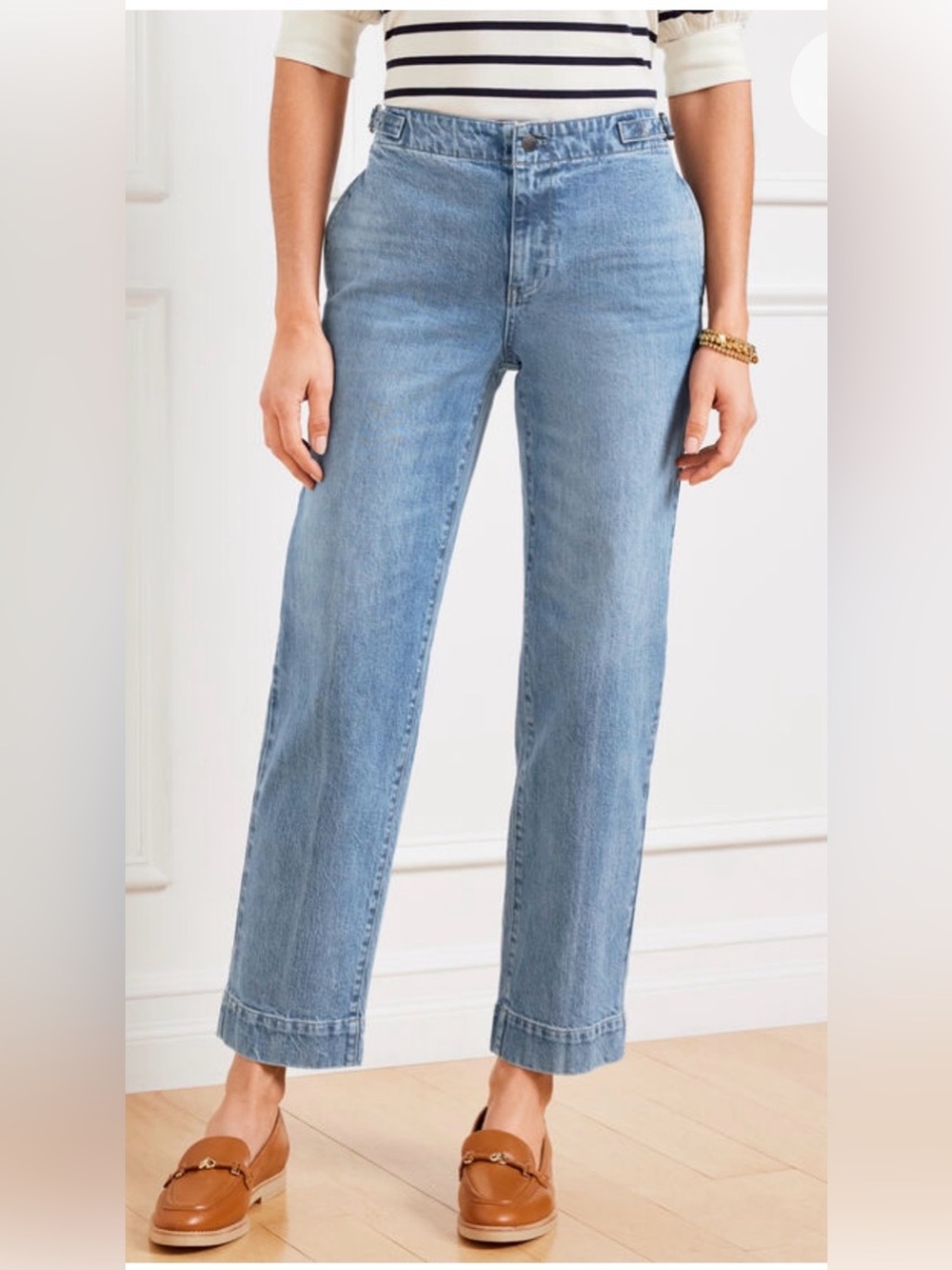 Talbots Straight ankle crop jeans in Blair wash
